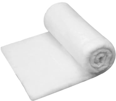 AMSNINK Schneedecke Deko Weihnachten 300x80cm – Weiche Kunstschnee Deko Aus Polyester, Deko Schneematte Für Weihnachtsdeko, Kunstschnee Zum Basteln, Winterdeko Innen & Außen, Weihnachtsdorf Deko