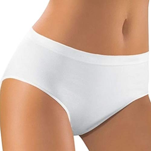 Liabel, 6 Paia di Slip Donna Modello Mini. Art T25 Bianco Taglia 8