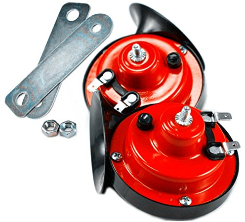 12V 110db Loud Snail Air Horn Dual Tone Universal for Cars,Trucks,4x4's & Vans