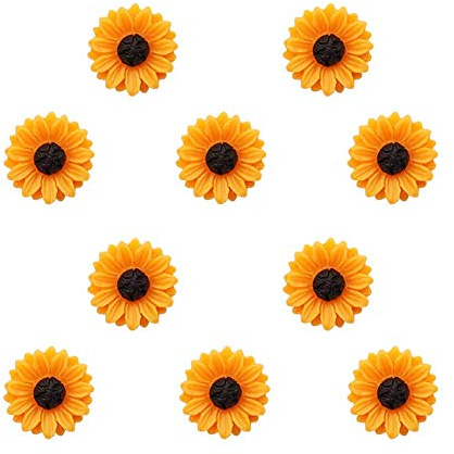 Joyci Damen-Brosche, Anstecknadeln, Sonnenblumen-Gänseblümchen, Sicherheitsnadeln, Schnalle für Hemd, Hut, Cardigan, Pullover, zum Dekorieren von Krawattennadeln, 10 Stück, Metall, Harz