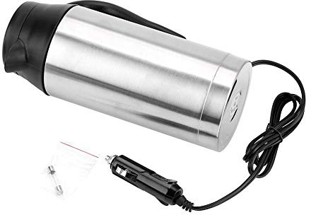 DEWIN Reise Wasserkocher 24V,LKW Zubehör Auto Heizung Kessel Tragbarer 750ml 24V Reise Auto LKW Kessel Warmwasserbereiter Flasche for Tee Trinken Kaffee
