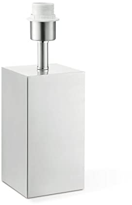 Home Sweet Home Moderner Tischlampenfuß Cilly für Lampenschirm | Leuchte | 11/11/32cm | Gebürsteter Stahl | Tischlampensockel | Metall | E27 | für Lampenschirm | Leuchte max.35cm