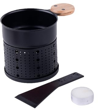Une Raclette à la Bougie, Appareil a Raclette avec Spatule Bois Inclues, Faites Fondre Votre Fromage en 3 Minutes, Devant la télé ou même en Pique Nique(2 pc - Bleu)