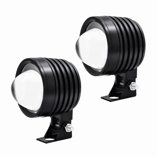 YnGia Motorcycle Front Spotlights 2PCS Universal Motorcycle Driving Auxiliary Light Waterproof Amber White Fog Light 12V for Car Truck SUV ATV Boat