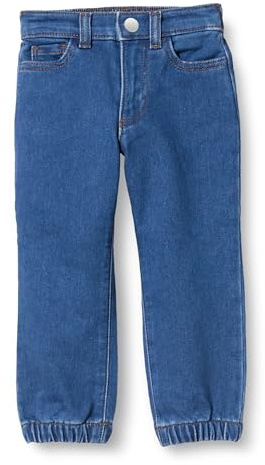Amazon Essentials Pantalon de Jogging à Enfiler façon Jean Garçon, Indigo Moyen, 5 Ans