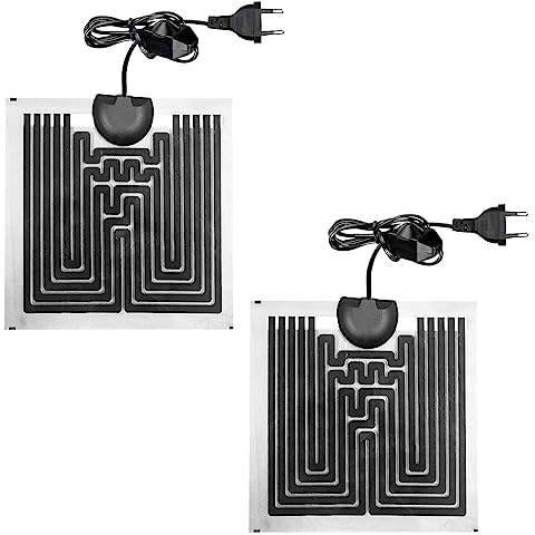 2pcs Heizkissen für Glasbehälter, Aquarienheizkissen, verstellbares Heizkissen für Reptilien mit Temperaturregelung für Reptilien, Schlangen, Spinnen, Raupen, Eidechsen, Geckos (5W)