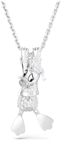 Swarovski Disney Donald Duck, geschichteter Anhänger, weiß, rhodiniert, media, Metall, Swarovski