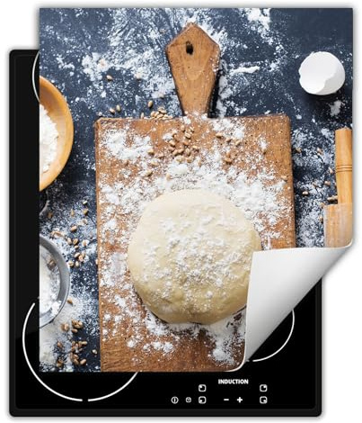 DarHaus Placa protectora vitroceramica 45 x 52 cm - Antideslizante Vinilo - Tapa protectora vitroceramica - pan - cocina