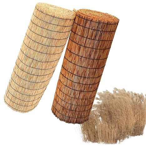 Clôture En Bambou Balcon Clôture D'intimité 50 60 65 70 80 90 100 110 120 130 140 145 150 160 170cm De Hauteur Clôture De Roseau Naturel Clôtures Décoratives Facile À Installer Pour Jardin Extérieur (