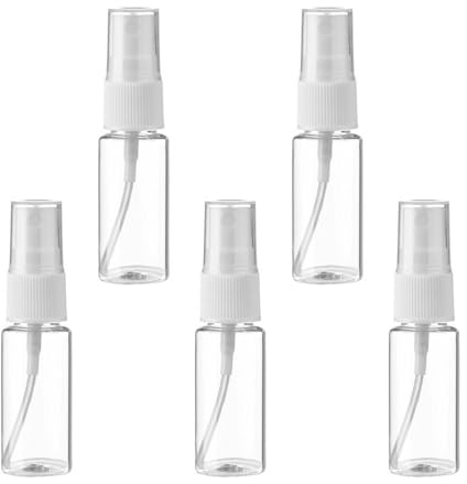 LQIOACU vaporisateur,spray vide,flacon spray vide,pulverisateur a main,5 pièces, compactes et durables, adaptées au stockage de parfum, d'eau, d'alcool et d'autres liquides