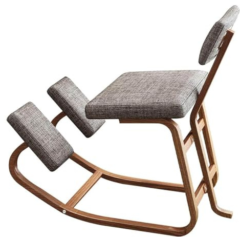 Generisch Grau, Kniestuhl Ergonomisch,Ergonomischer Kniestuhl,Bürostuhl Ergonomisch mit Rückenlehne,Korrektur der Haltung für Zuhause und Büro