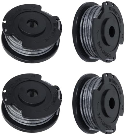 JOYVOX 4Pcs Strimmer Wire Replacement - Durable Nylon Line for Grass Trimmer, Compatible with Bosch Strimmer, High Efficiency Spool Replacement - Pack of 4
