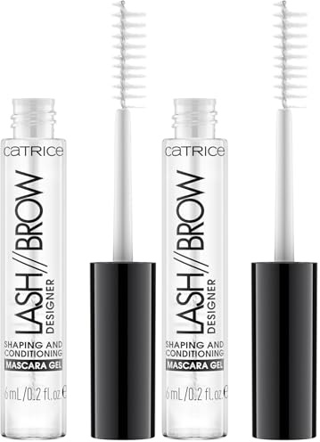 Catrice Lash Brow Designer Shaping And Conditioning Mascara Gel, Augenbrauengel, Nr. 010, Transparent, langanhaltend, vegan, ohne Mikroplastikpartikel, Nanopartikel frei, ohne Parfüm, 2er Pack (6ml)