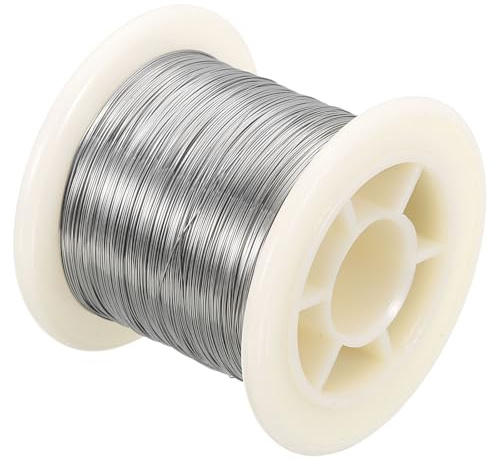 sourcing map Cable de resistencia de calefacción de 249 pies, 0.25 mm, calibre 30, alambre de resistencia de nicromo para electrodomésticos, industria, materiales de resistencia aeroespacial