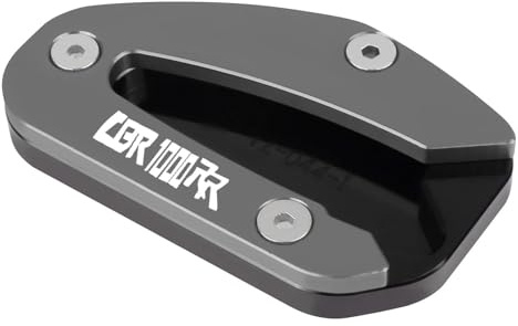HYPERICIN Motorrad Seitenständer Unterlage Motorrad-Ständer Für CBR1000RR 2017–2021, CNC-Fuß-Seitenständer-Verlängerungs-Stützplatte, Vergrößertes Pad Ständerpolster Verlängerung(4)