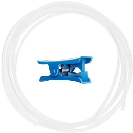 Ultraglatter PTFE-Schlauch für 1,75 mm Filament, 5 m mit Schneider, 2,5 mm ID × 4 mm Außendurchmesser, PTFE-Schlauch, passend für Bambu Lab A1/A1 mini/P1P/P1S/X1C, Bowdenrohr für Creality K1 Max/Ender