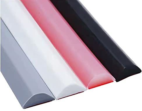 Joint d'étanchéité en silicone noir pour porte de douche - Étanche - Auto-adhésif - Pour sol et seuil de douche sans cadre - 200 caractères