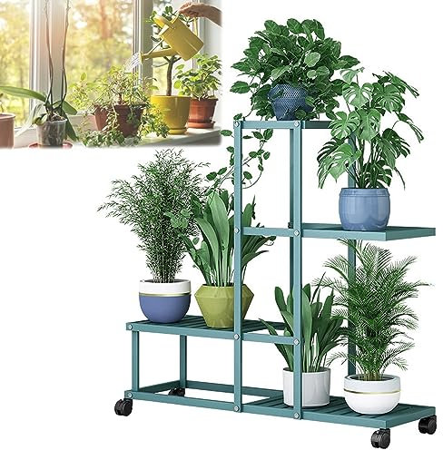 Plants Display Rack, Hanging Bamboo - 3-Tier Foldable Garden Planter Display