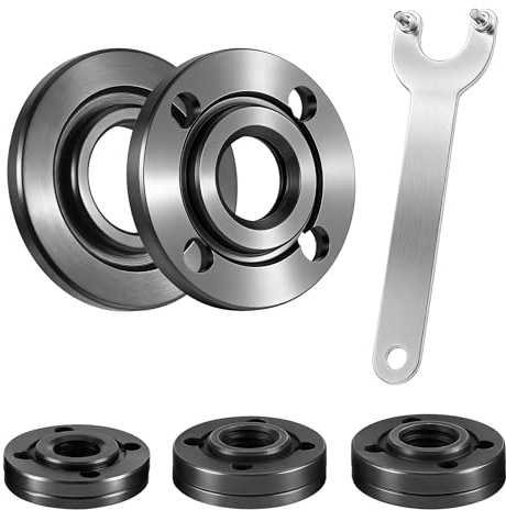 7 Piezas kit Brida Exterior y Interior de Amoladora Angular,Accesorios para Amoladoras Angulares para Discos de Corte y Discos de Pulido