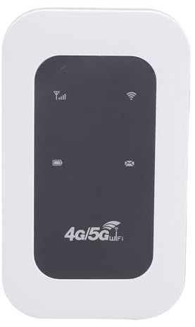 Ejoyous Routeur WLAN Mobile 4G 5G, WiFi Portable pour en Déplacement sans Contrat Wi-FI Hotspot avec Emplacement de Carte SIM, Connexion de 10 Appareils jusqu'à 300 Mbps