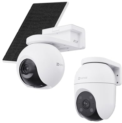 EZVIZ WLAN Überwachungskamera Aussen C8c 4K und Akku-Kamera CB8 Pro mit 5W Solarpanel
