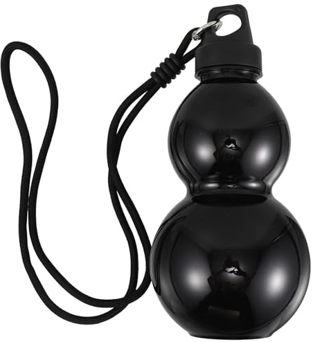 Veemoon Gourde Sportive Portable en Plastique Noir 800 ML, Grosse Capacité Légère de Calebasse, Carafe à Eau Attrayante pour Sport, Randonnée et Activités Plein Air Réutilisable