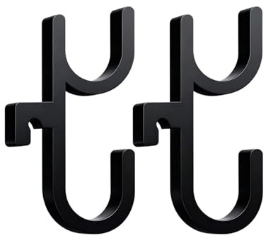 2 Pack Car Umbrella Hooks, Black Tool-Free Clips for Car Seat Boot Stroller | 2 pack black plastic car umbrella clip hooks, tool-free fitting, for car seats, boots, strollers and wheelchair organisation