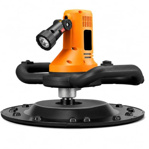 Levigatrice da parete 2880W, levigatrice per cartongesso a 6 velocità da 280-2800 giri/min e spatola per intonaco con asta di miscelazione e luce da lavoro