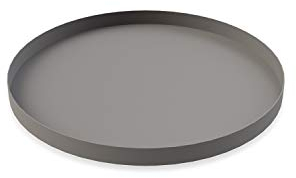 Cooee Design Tablett Circle aus Edelstahl in der Farbe Grau, Maße: 30cm x 30cm x 2cm, HI-012-GY