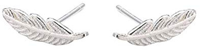 FarryDream Boucles d'oreilles en argent sterling 925 avec petites plumes pour femmes, adolescentes, filles, cadeau de Noël