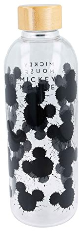 Stor 243 Grande Bouteille en Verre 1030 ML Mickey, Noir, 1,25 picometer Taille Unique