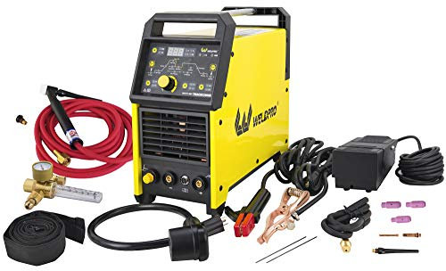 Getue Weldpro Digital TIG 200GD ACDC 200 Amp Tig/Stick Welder with Pulse CK 17 Worldwide Superflex Torch 3 Year Warranty Dual Voltage 220V/110V Welding Machine