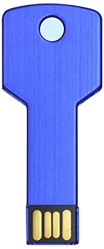 ELLENNE Pendrive USB metal llave azul 64 GB llavero memoria A2 | Pendrive USB metal llave 32 GB 64 GB 128 GB llavero memoria externa PC LAPTOP