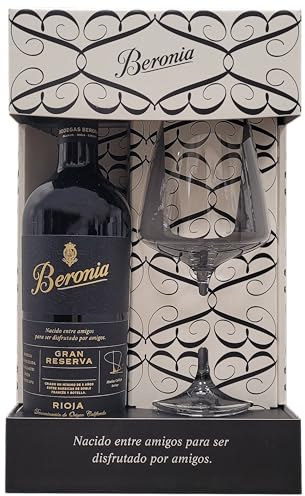 Beronia Gran reserva- Vino Tinto-D.O.Ca. Rioja - 750 ml. Estuche con copa de regalo