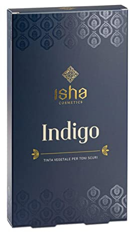 ISHA cosmetics-Indigo- tinta vegetale in polvere per toni bruni-testato dermatologicamente e al nichel<1ppm-vegan-100g