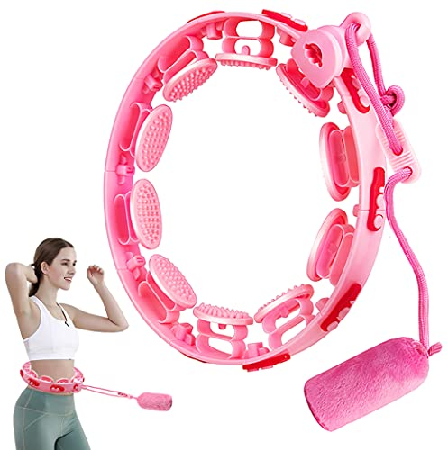 FCXJTU Smart Hula Reifen Hoop, Fitness Reifen Hoop Fällt Nicht 16 abnehmbare Massageknoten Verstellbarer abnehmen Hoola Hoops für Erwachsene, Kinder, Mädchen,Polypropylen (PP),Mehrfarbig