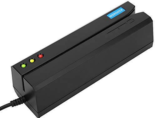 Nunafey Lector de Tarjetas, Grabador de Banda magnética con Deslizamiento Manual de Tarjetas para estándar DIN para/ISO/ANSI