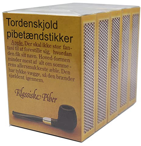 5er Pack Pfeifenhölzer Lange Streichhölzer Zündhölzer für Zigarren Pfeifen mit längerer Brenndauer als herkömmliche Hölzer (Tordenskjold)