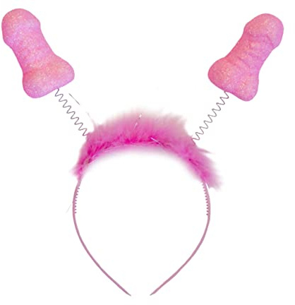 JGA Penis Kopfschmuck rosa | Scherzartikel Junggesellenabschied | Junggesellinnenabschied Haarschmuck Braut | Brautjungfer Deko | Pink Penis Braut | Geschenk Geburtstag | Mädelsabend | Partyabend