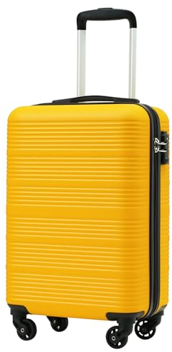 COOLIFE Handgepäck Koffer 55x35x20cm für Ryanair & Easyjet mit 4 Silent Spinner Rädern & TSA-Schloss – ABS-Hartschale, Leicht Handgepäck
