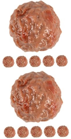 Abaodam 12stücke Kunstleder Fleischbällchen Fake-Food Deko Für Küche Und Fotografie Realistische Simulation Rindfleisch Bällchen Für Restaurant Und Supermarkt Präsentation