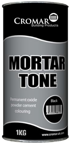 ARA CHOICE CROMAR AlphaChem Powder Mortar Tone | Black - 1KG | Permanent Oxide Powder Cement Coloring for Mortar and Concrete
