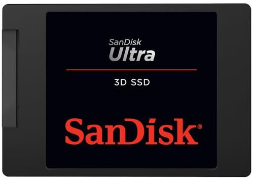 SanDisk Ultra 3D 1 TB SSD interne SSD Festplatte ( intern 2,5 Zoll, stoßbeständig, 3D NAND-Technologie, n-Cache 2.0-Technologie, 560 MB/s Übertragungsraten) Schwarz (Generalüberholt)