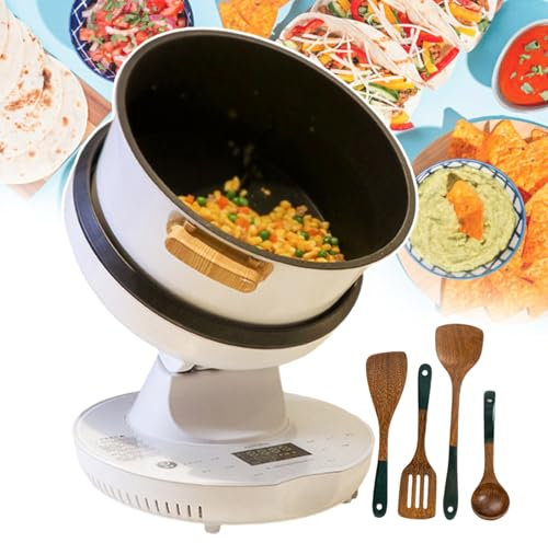 Robot culinaire commercial 8L Machine à sauter automatique | Machine de cuisson automatique Agitateur antiadhésif rotatif à 360 ° | Pour mijoter, cuisiner, faire de la soupe, sauter, bouillir 2000w