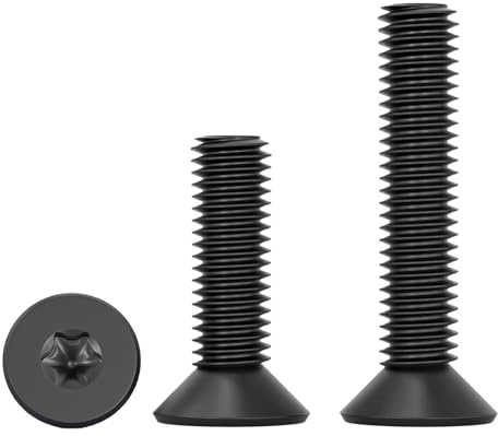 SHUNCHG 20 Piezas Tornillos Torx de Cabeza Avellanada M6x20mm, Tornillo Mecánico Acero Inoxidable A2 V2A, Rosca Completa Tornillos para Metales, Maquinaria y Muebles