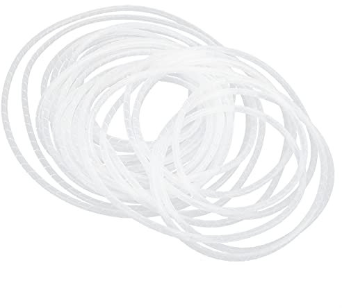 KIMISS Manica Avvolgente per Cavo a Spirale - Filo Flessibile per Elettronica e Uso 'Ufficio - Copertura in PVC Resistente Gestione Efficace del Cavo (#1)