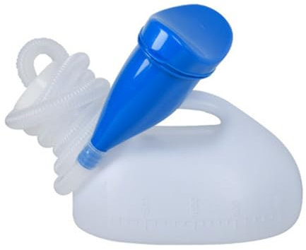 STHOYN Urinoir Homme Portable Incontinence Nocturne À La Preuve De Déversement Pistolet Urinoir pour Homme Réutilisables Urinal Homme avec Cathéter(Blanc)