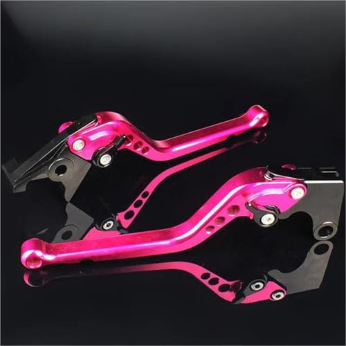 Für FMX 650 FMX650 2005-2006 3D CNC Einstellbare Motorrad Bremse Kupplung Hebel Motorrad Bremshebel Zubehör Griff Griffe Bremshebel Kupplung(Long pink)