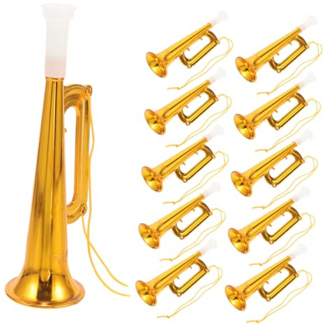 TOYANDONA 25 Piezas Unidades Trompetas para Fiestas Pequeñas y Portátiles Bocinas de Plástico con Sonido Fuerte para Animar Eventos Deportivos Conciertos y Celebraciones