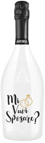 BRANDGIFT.IT Bottiglia Personalizzata Matrimonio Astoria Spumante Brut 75 ml Perlage Fine Persistente Sapore Fitto Ed Equilibrato Bottiglia Prosecco Personalizzata Matrimonio Per Brindisi Originali